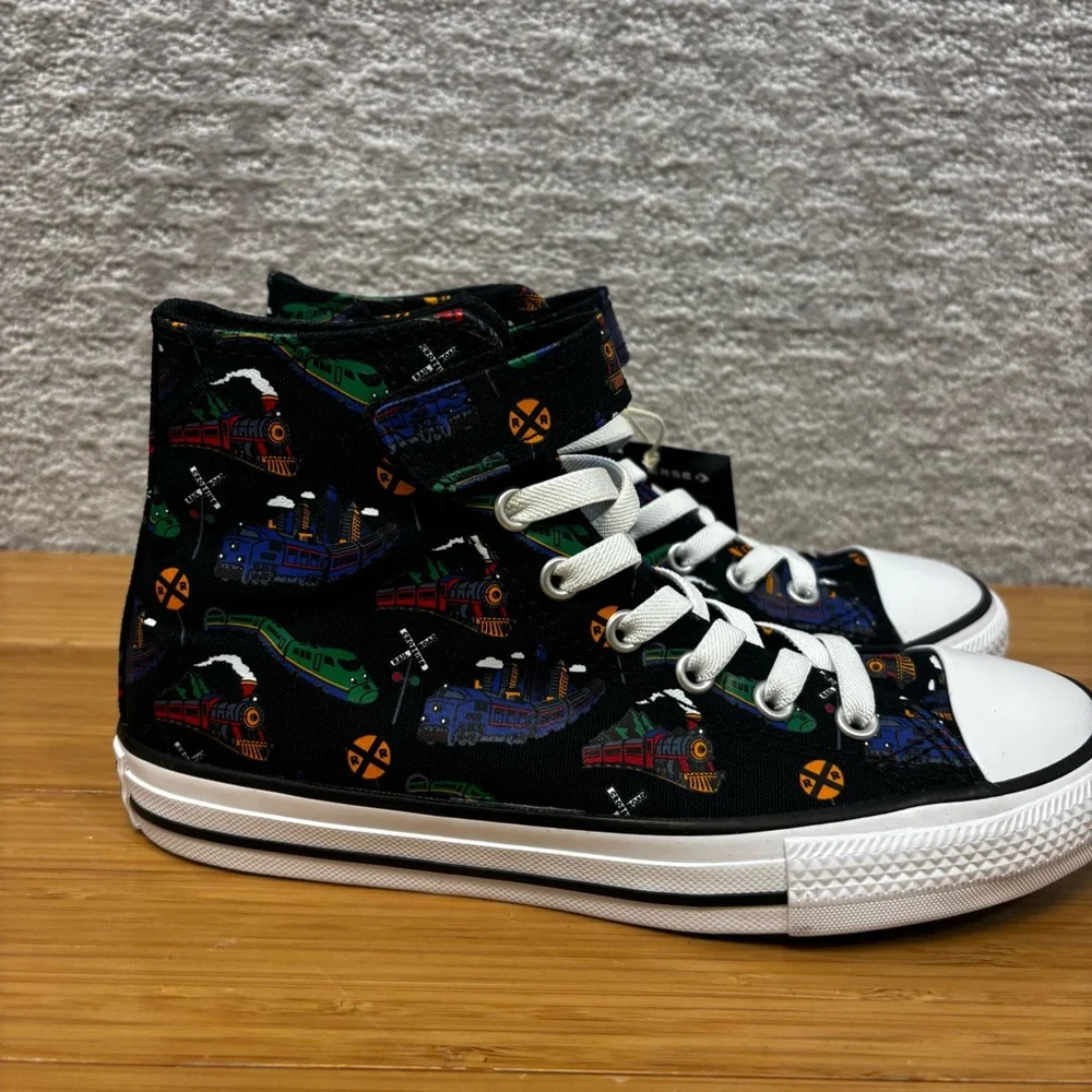 Converse‎ Chuck Taylor Hi 1V Black Train Print NEW Kids Size 3 Youth